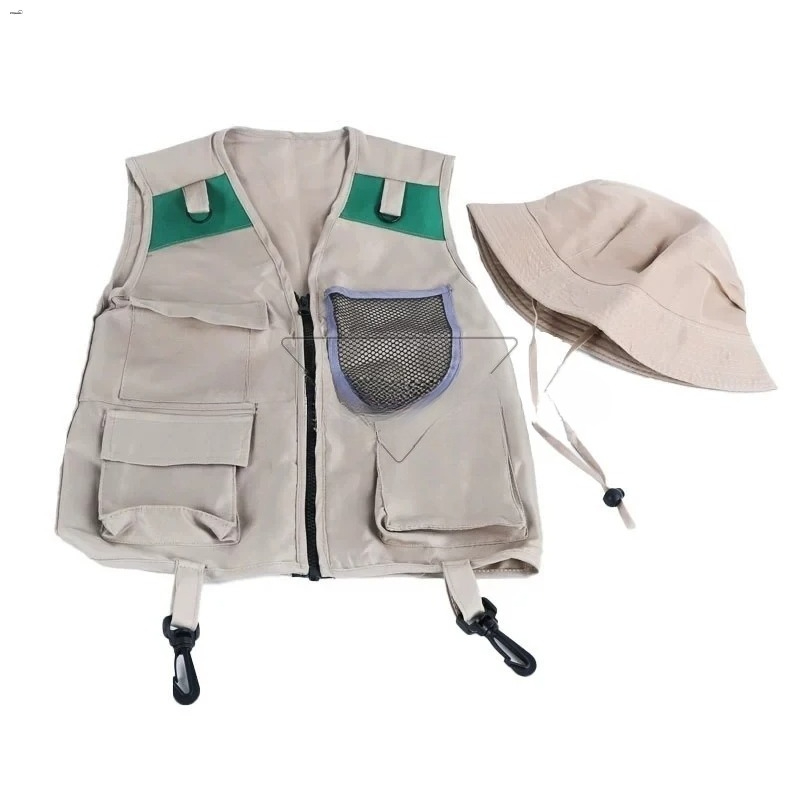 Outdoor Adventure Kit For Boys - Gilet et chapeau d'explorateur pour enfants,