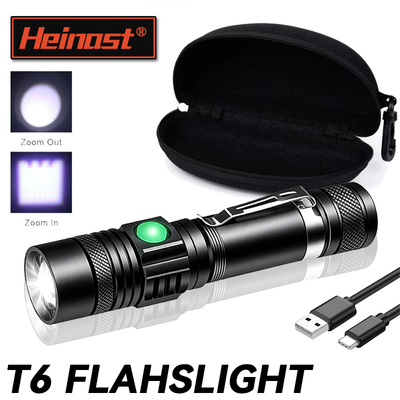 Outdoor Adventure Hunt - Lampe torche LED T6 rechargeable, torche