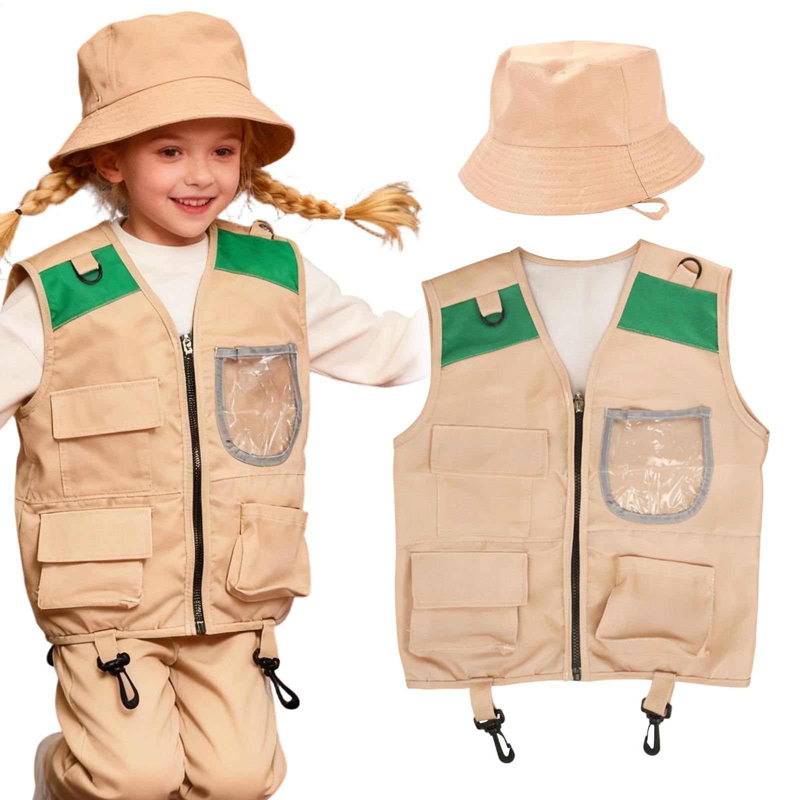 Outdoor Adventure Kit For Boys - Gilet et chapeau d'explorateur pour enfants,