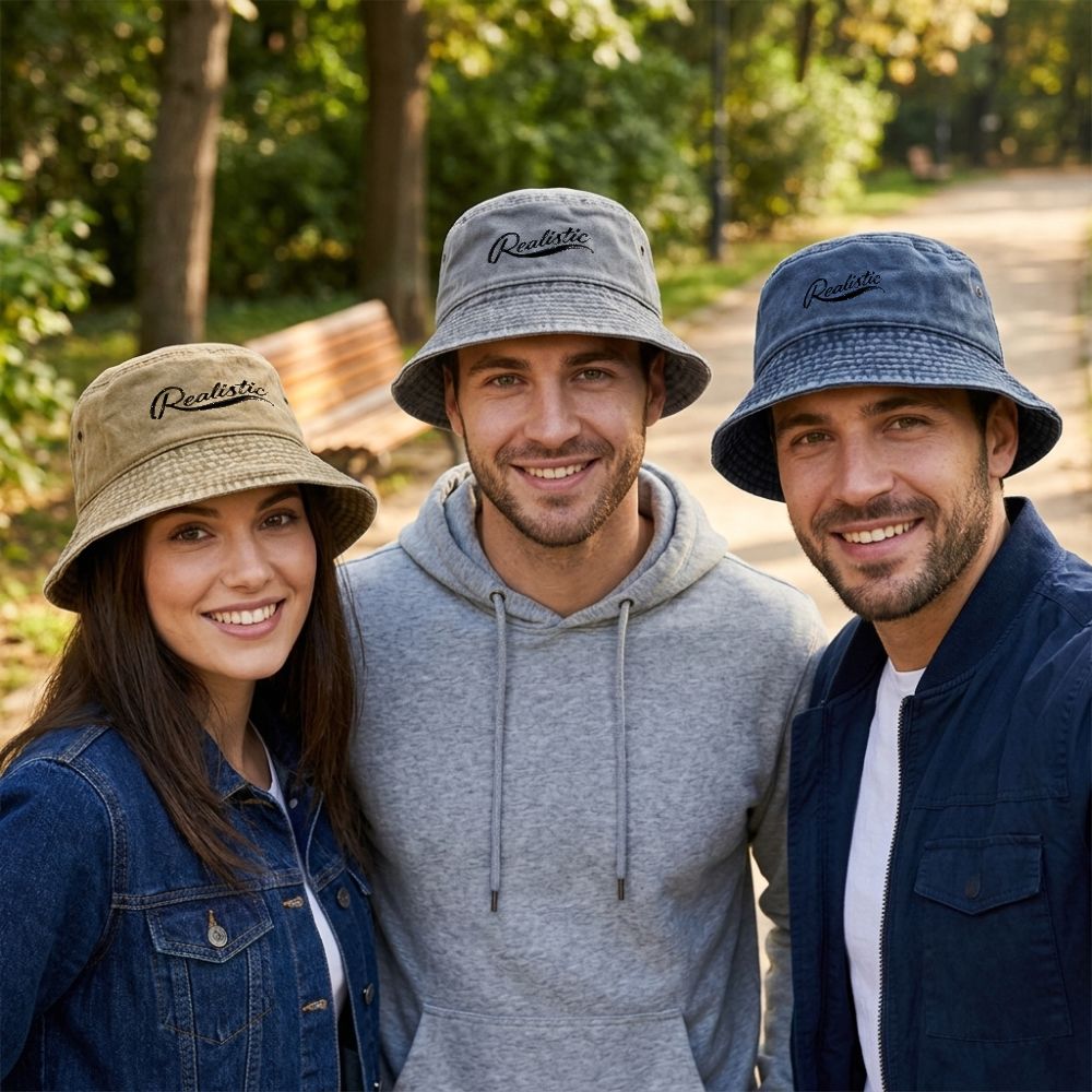 Outdoor Adventure Festival - 1 chapeau bob vintage délavé unisexe