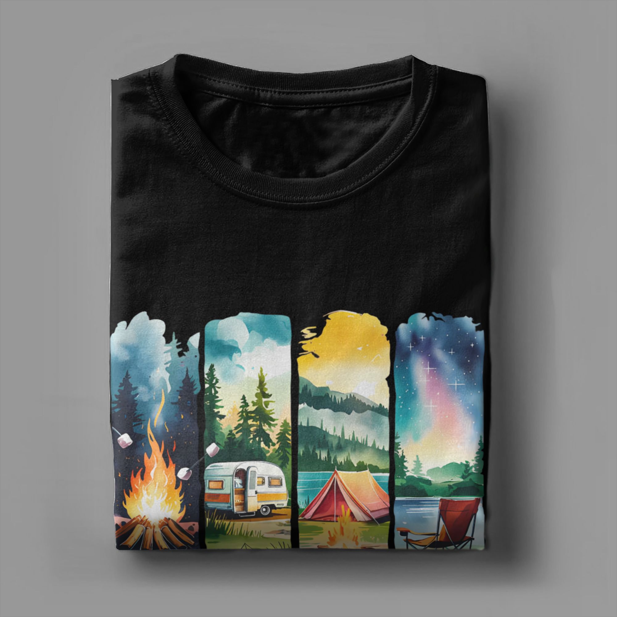 Camping vie T-Shirt RV tente f - Outdoor Adventure Tent avis et prix