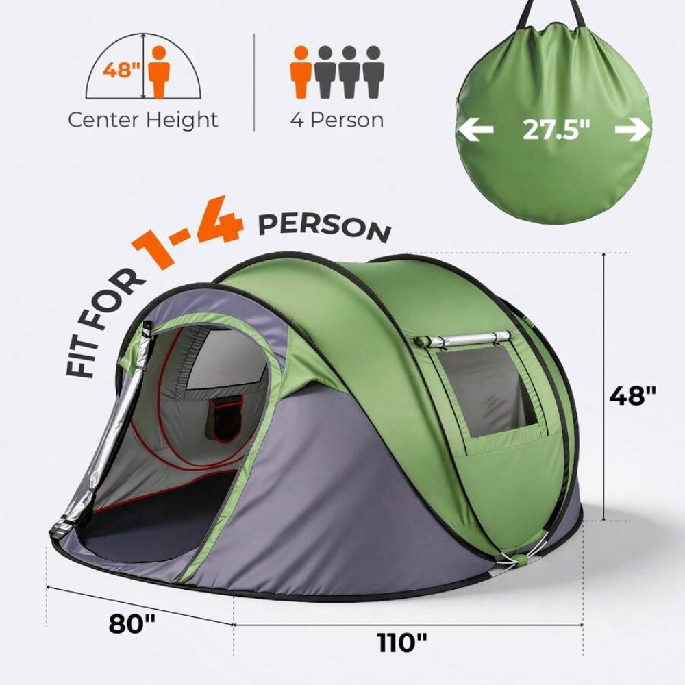 Tente de camping pop-up pour 4 - Outdoor Adventure Tent avis et prix