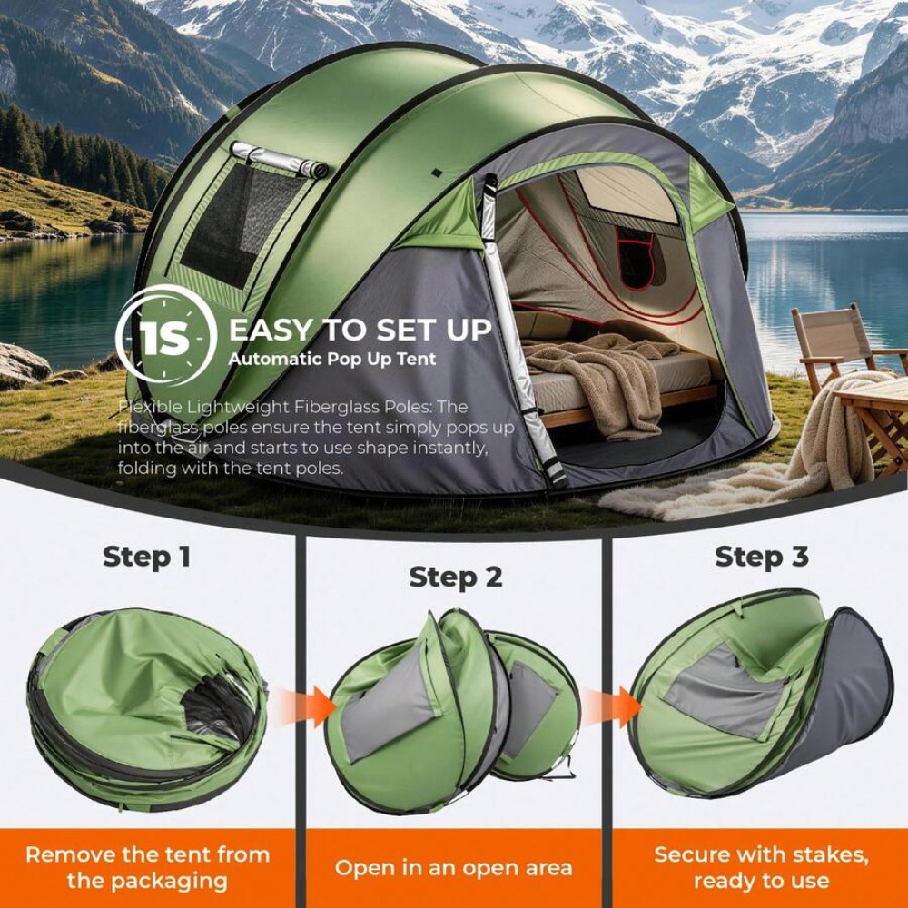 Tente de camping pop-up pour 4 - Outdoor Adventure Tent avis et prix